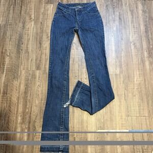 Kimes Ranch Jeans 000x33.5 Blue Betty Mid Rise Boot Denim Western Raw Hem